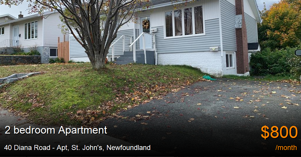 40 Diana Road Apt, St. John's Apartment for Rent