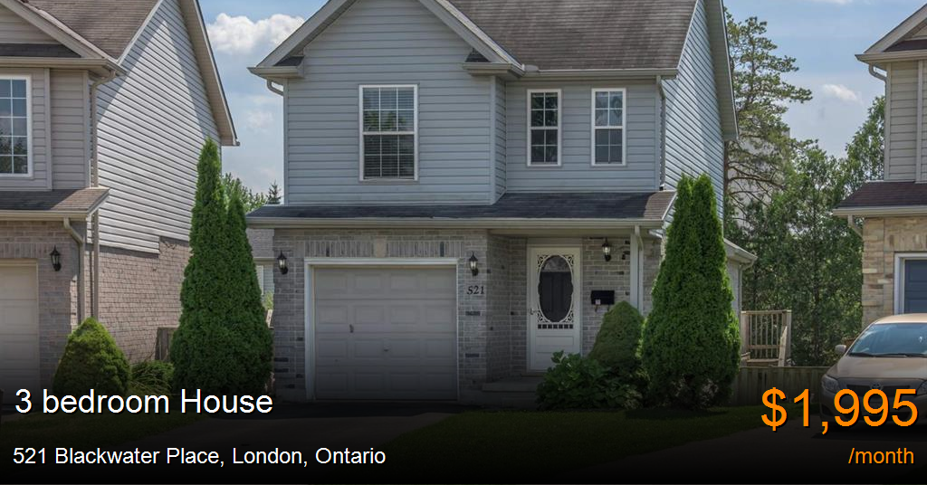 521 Blackwater Place, London House for Rent